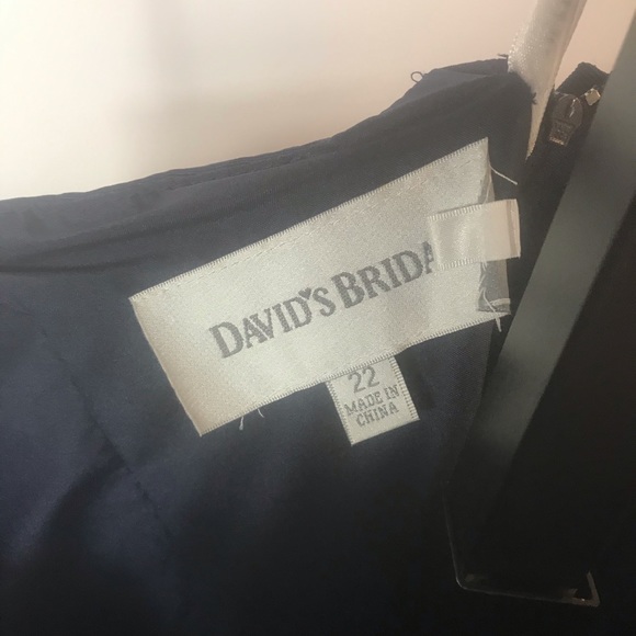 David’s Bridal Navy Blue Bridesmaid Strapless - Picture 5 of 6